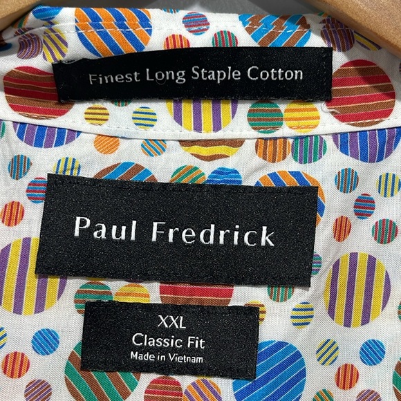 Paul Frederick short sleeve shirt size XXL classic fit cotton multicolor casual - Picture 4 of 10